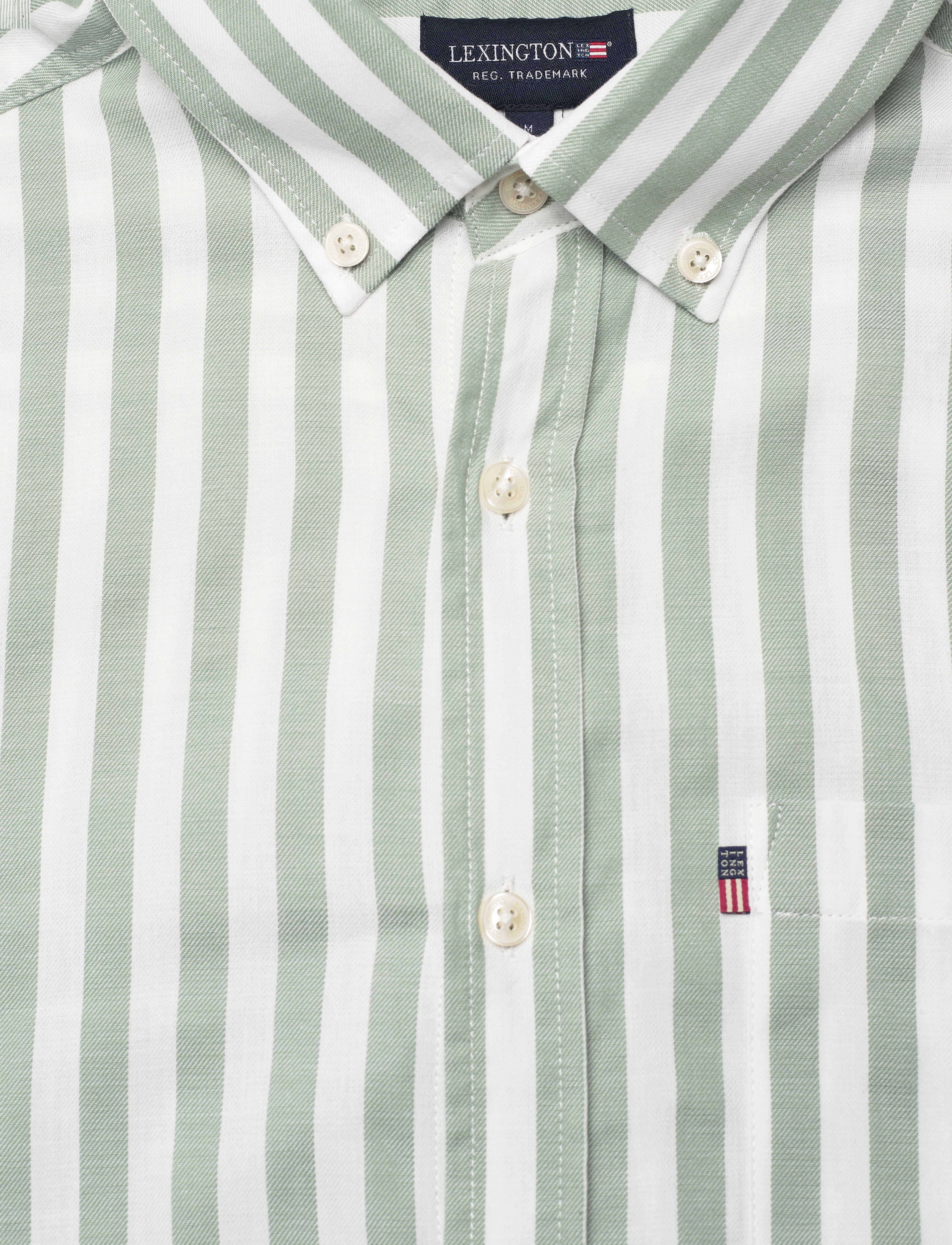 Lexington Clothing - Fred Striped Shirt - green/white stripe - 2