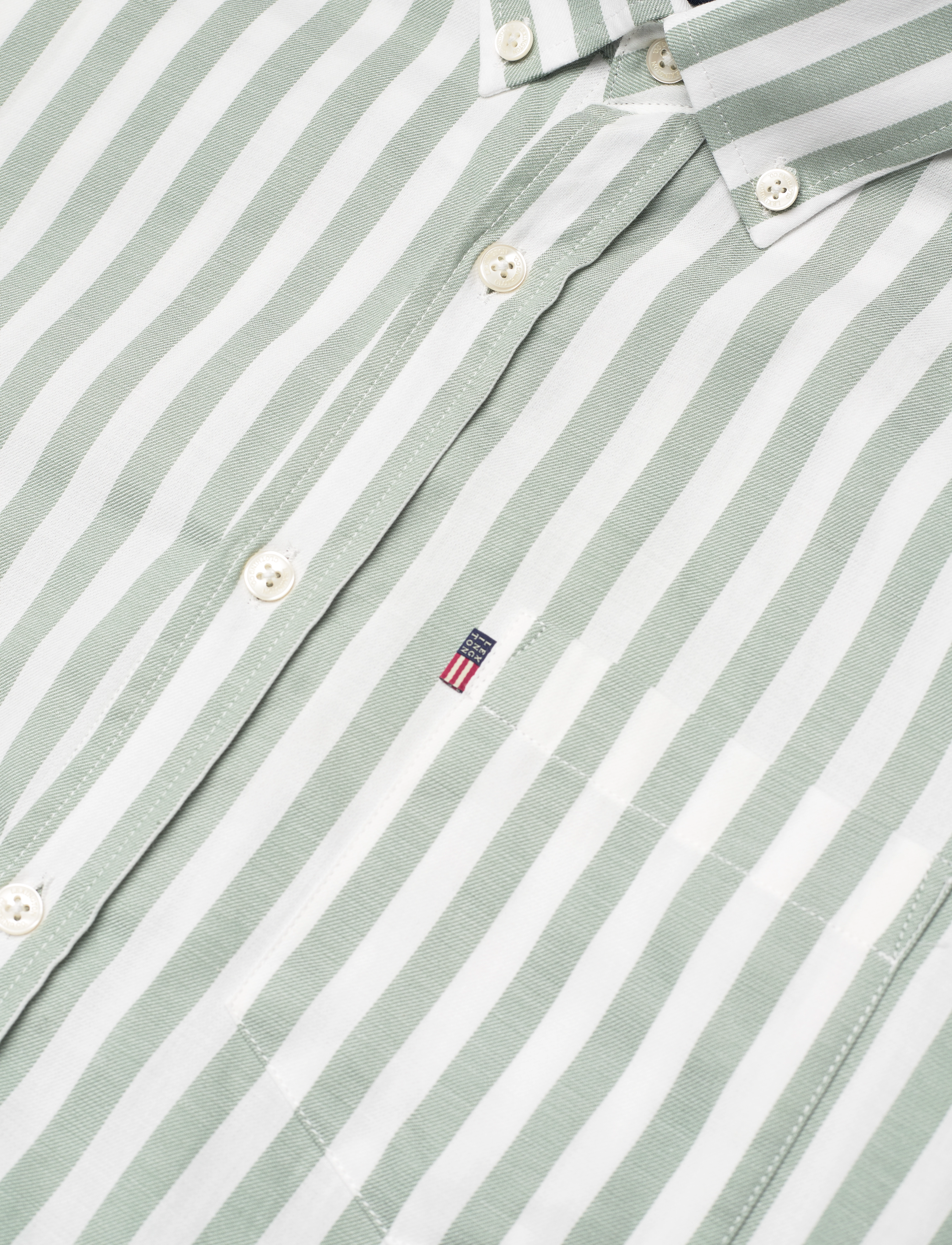 Lexington Clothing - Fred Striped Shirt - green/white stripe - 3