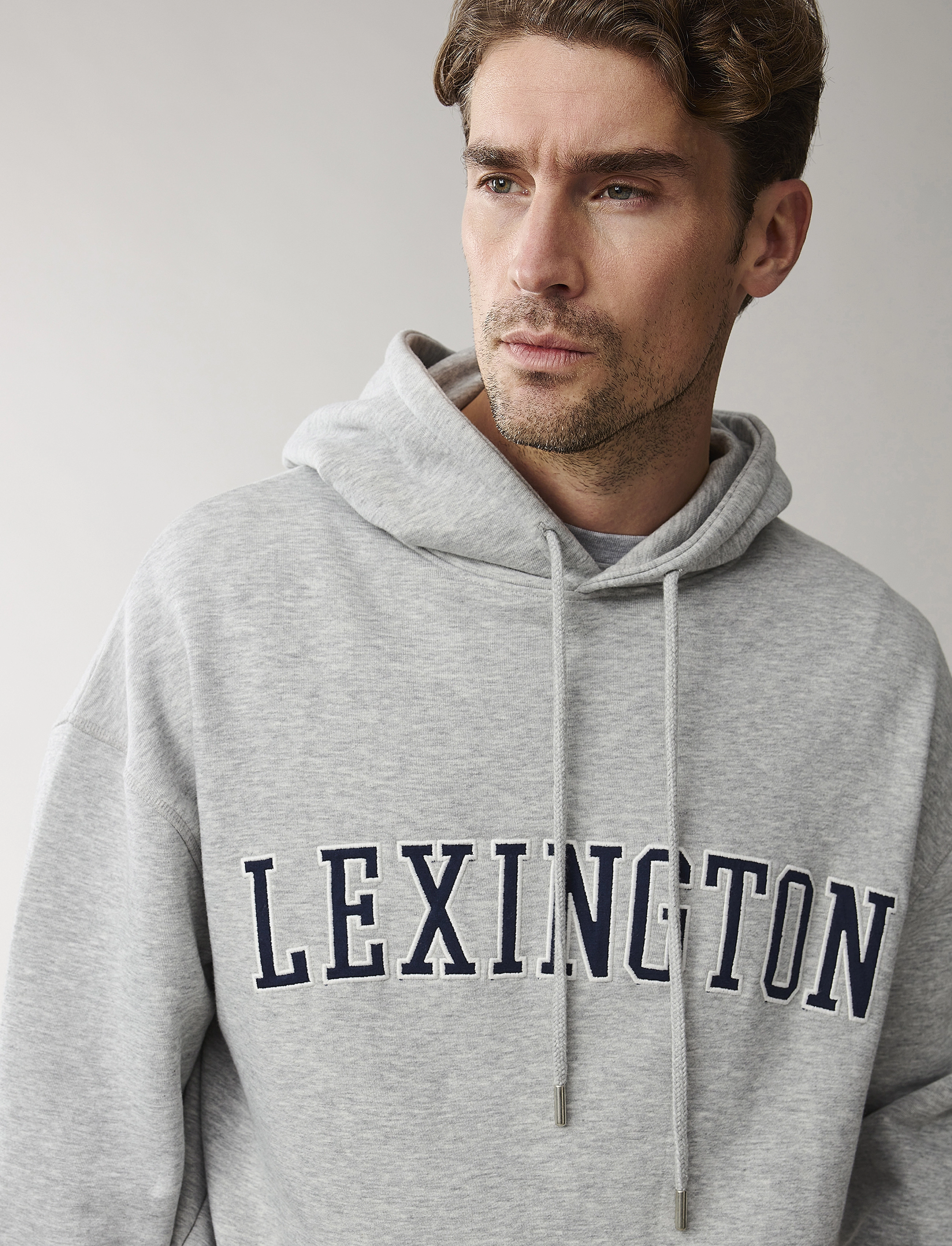 Lexington Clothing - Kevin Hood - light grey melange - 4