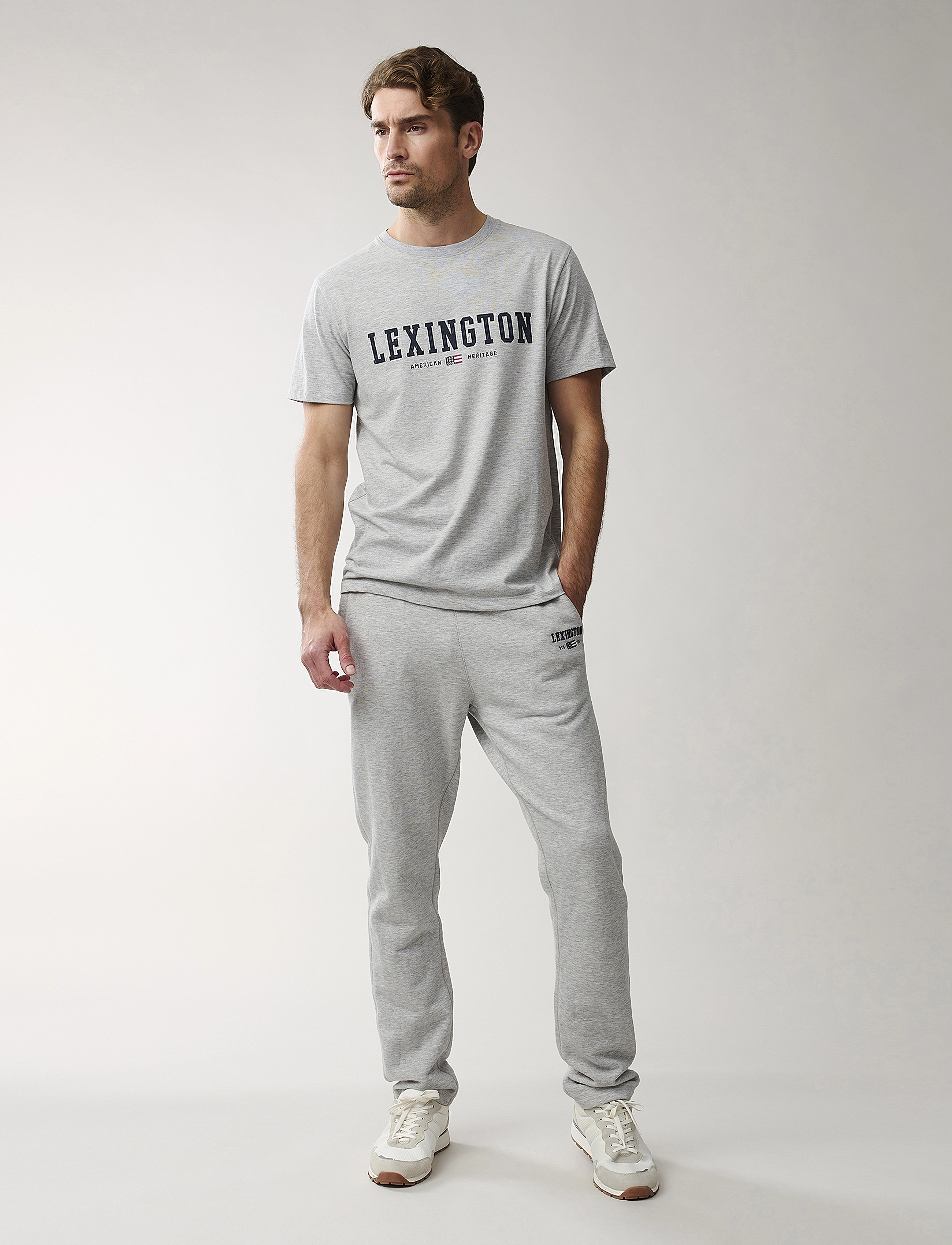 Lexington Clothing - Justin Tee - light grey melange - 2