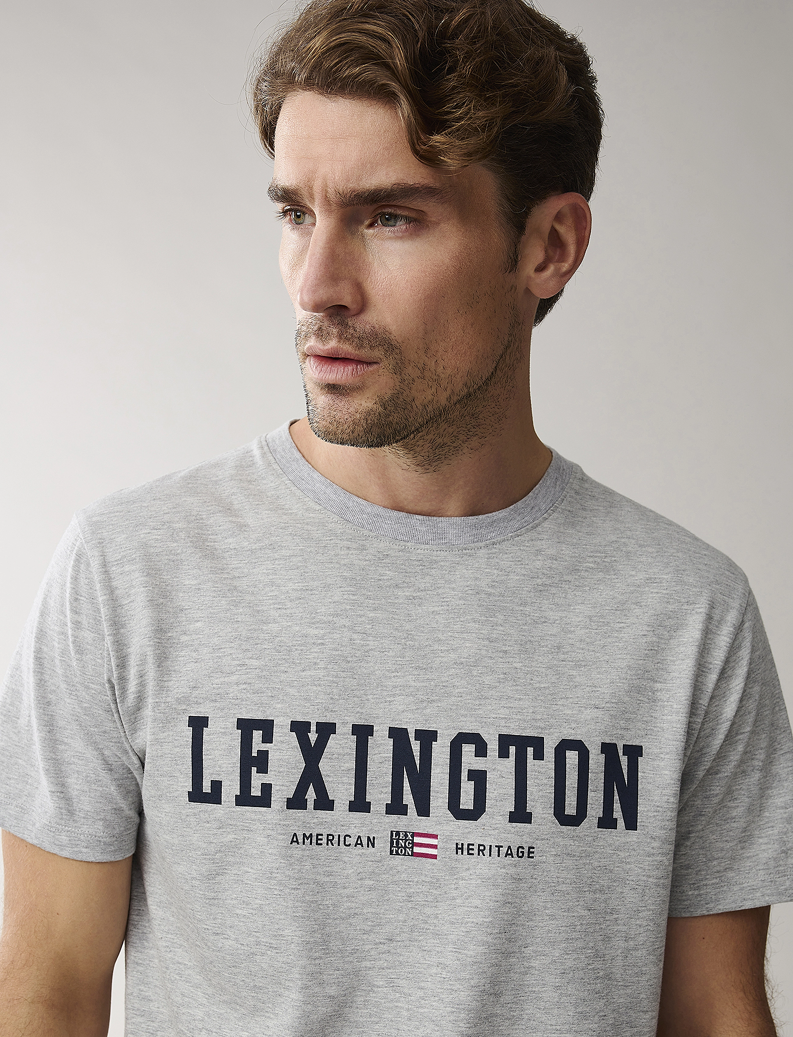 Lexington Clothing - Justin Tee - light grey melange - 4