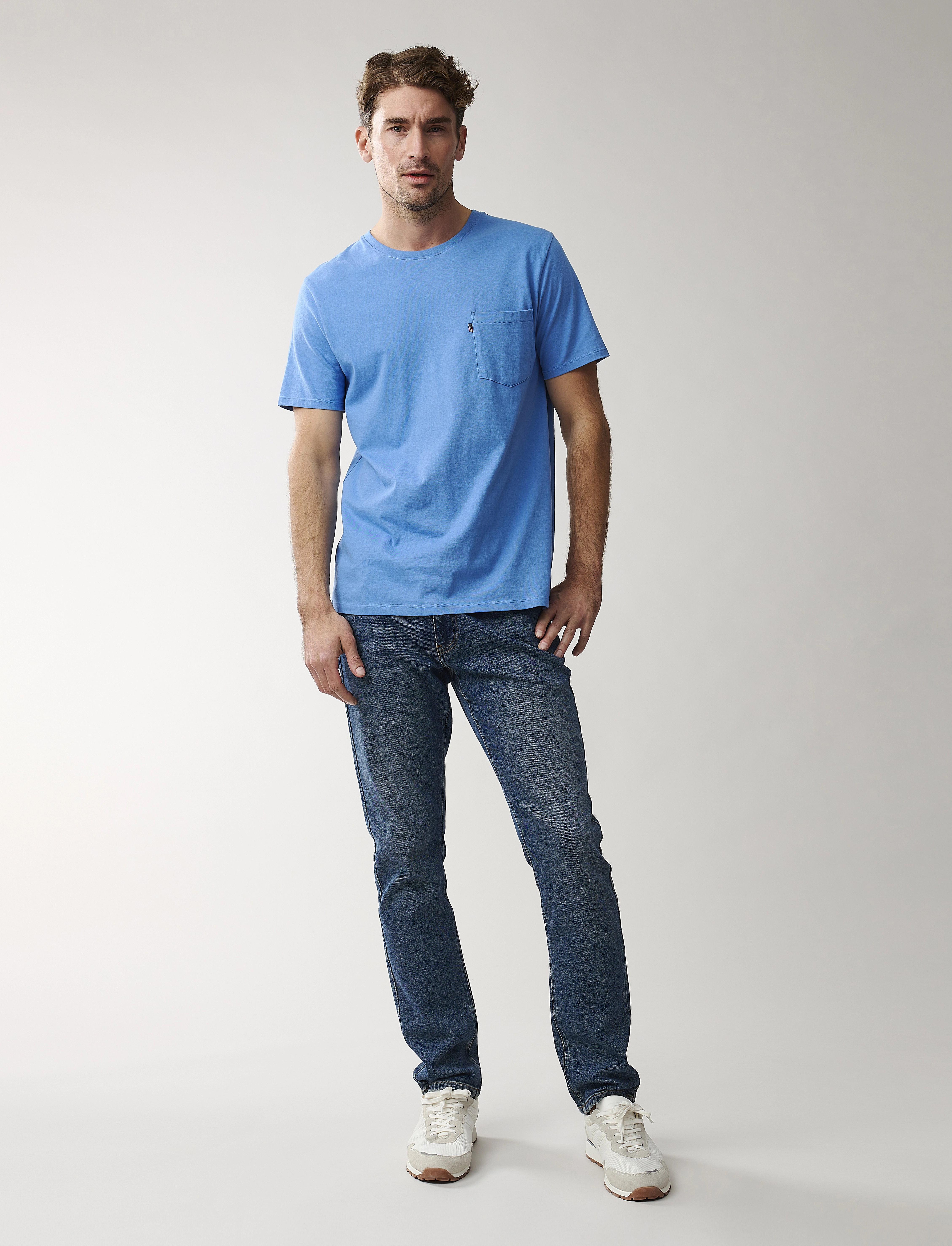 Lexington Clothing - Travis Organic Cotton Tee - blue - 2