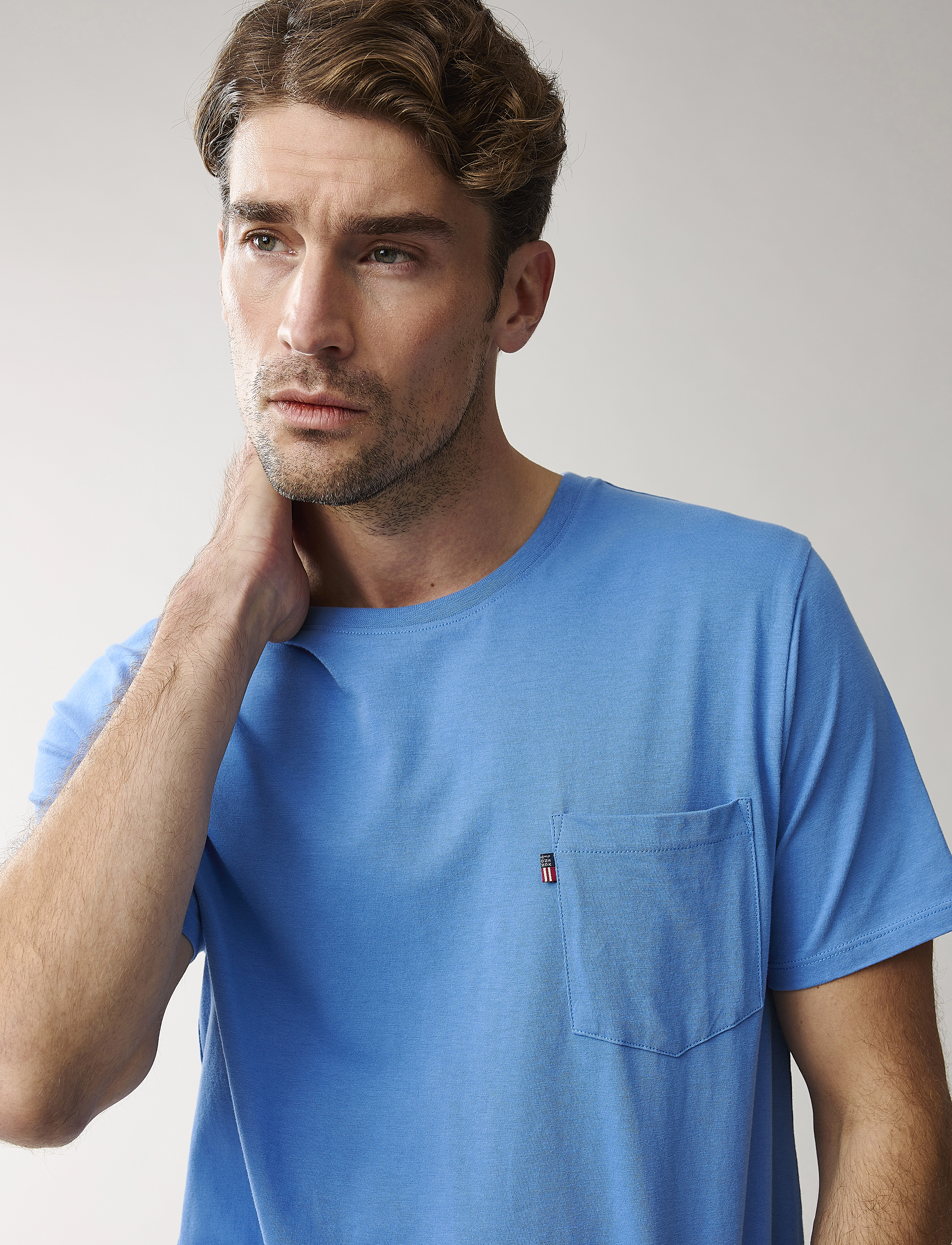 Lexington Clothing - Travis Organic Cotton Tee - blue - 4