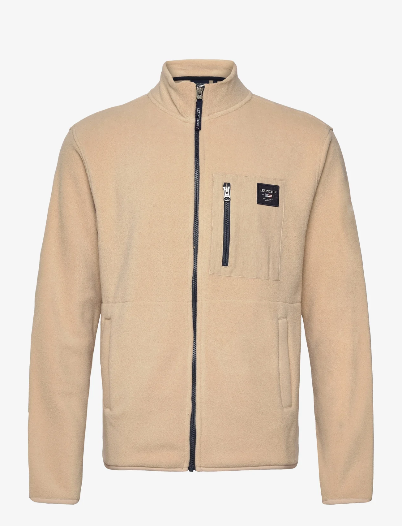 Lexington Clothing - Oliver Full Zip Fleece Cardigan - mid layer jackets - beige - 0