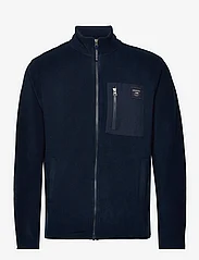 Lexington Clothing - Oliver Full Zip Fleece Cardigan - vahekihina kantavad jakid - dark blue - 0