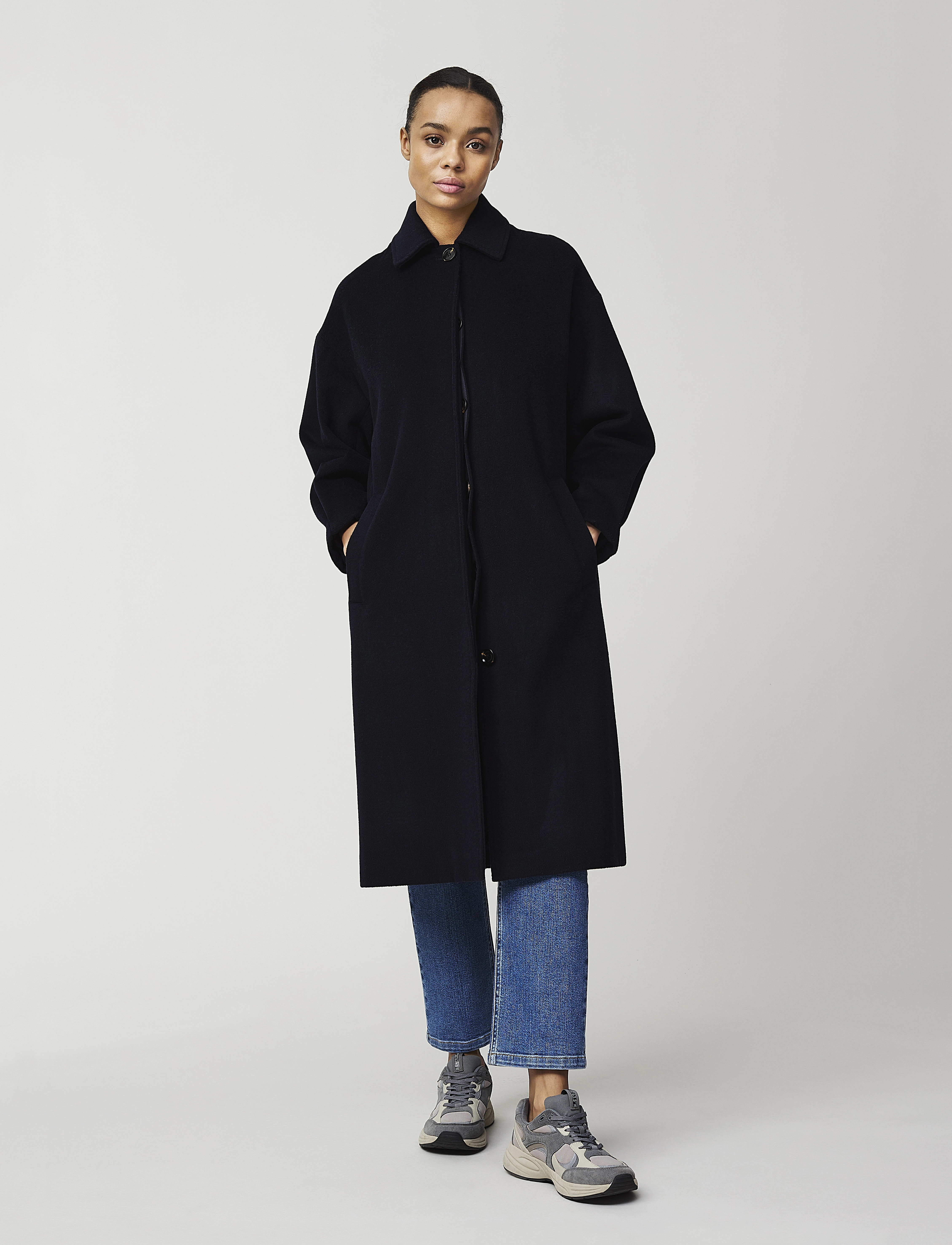 Lexington Clothing - Brynn Wool Blend Coat - dark blue - 1