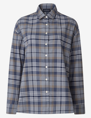 Edith Organic Cotton Check Flannel Shirt - BLUE MULTI CHECK