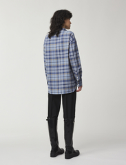 Lexington Clothing - Edith Organic Cotton Check Flannel Shirt - langærmede skjorter - blue multi check - 2