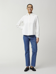 Lexington Clothing - Kristin Lyocell/Cotton Blend Ruffle Blouse - long-sleeved blouses - offwhite - 1