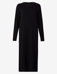 Ivana Cotton/Cashmere Knitted Dress - BLACK