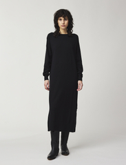 Lexington Clothing - Ivana Cotton/Cashmere Knitted Dress - neulemekot - black - 1