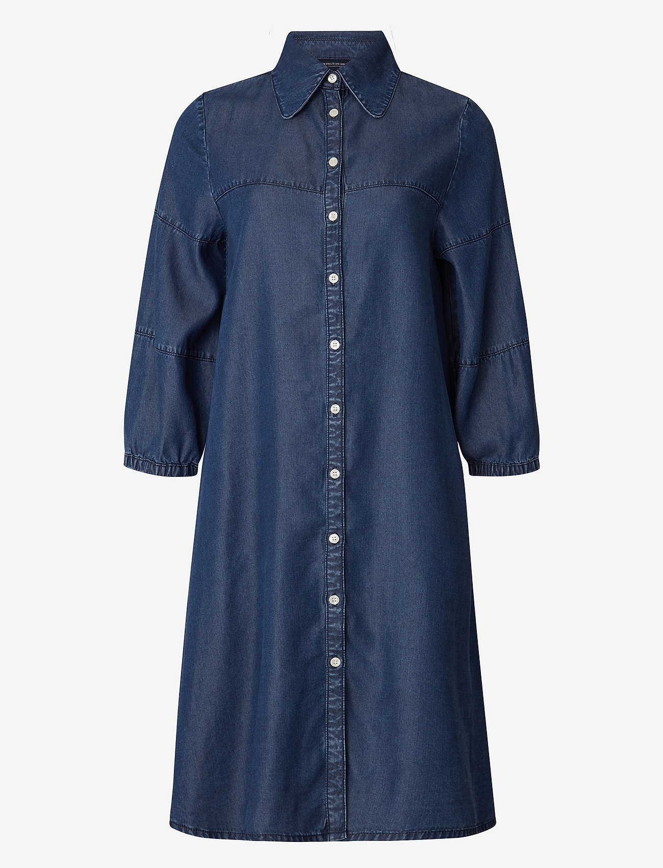 Lexington Clothing - Elaine Lyocell Shirt Dress - särkkleidid - medium blue - 0