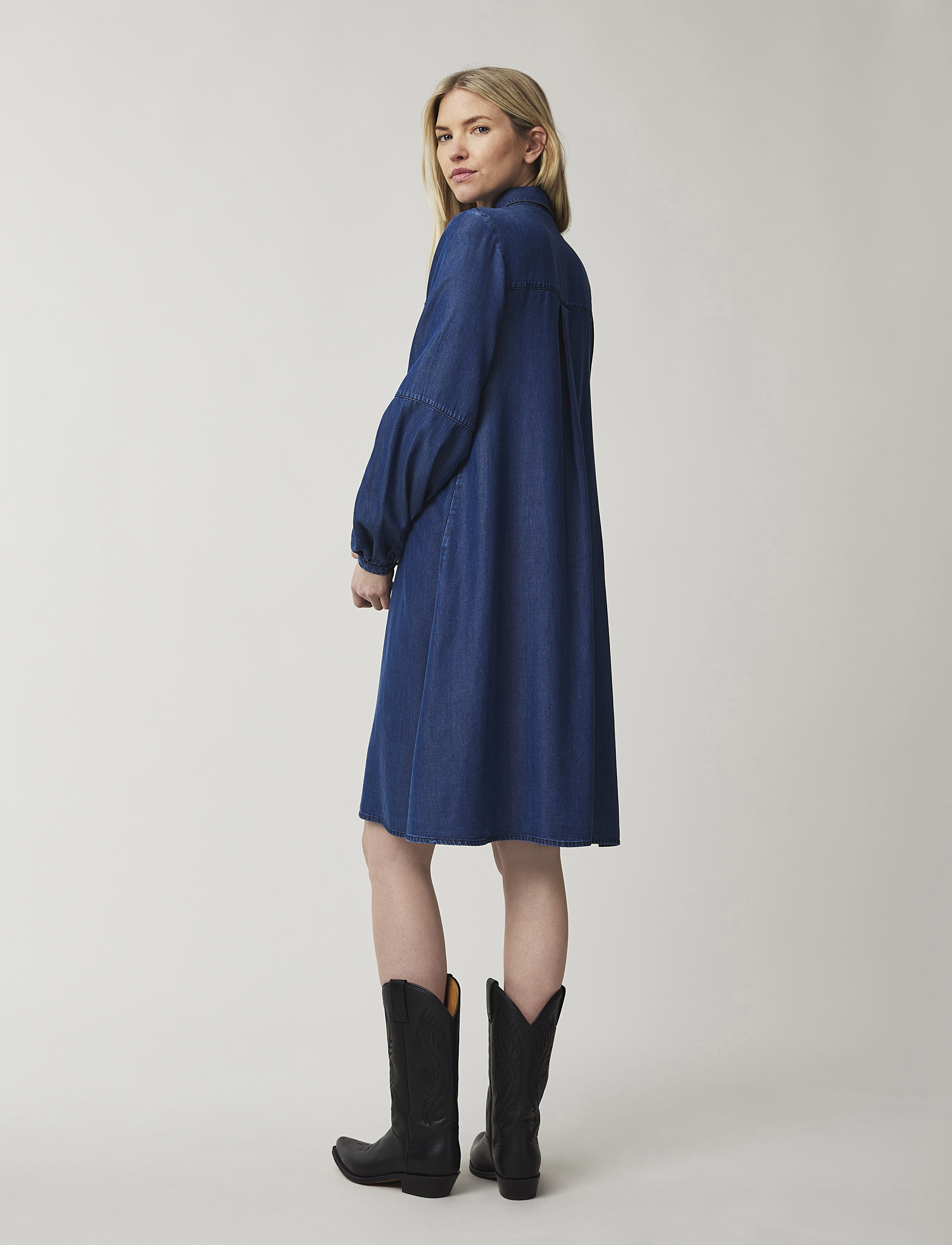 Lexington Clothing - Elaine Lyocell Shirt Dress - medium blue - 2
