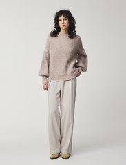 Lexington Clothing - Astrid Alpaca Blend Sweater - jumpers - beige stripe - 1