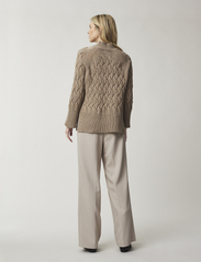Lexington Clothing - Elisabeth Recycled Wool Mock Neck Sweater - jumpers - light brown - 2