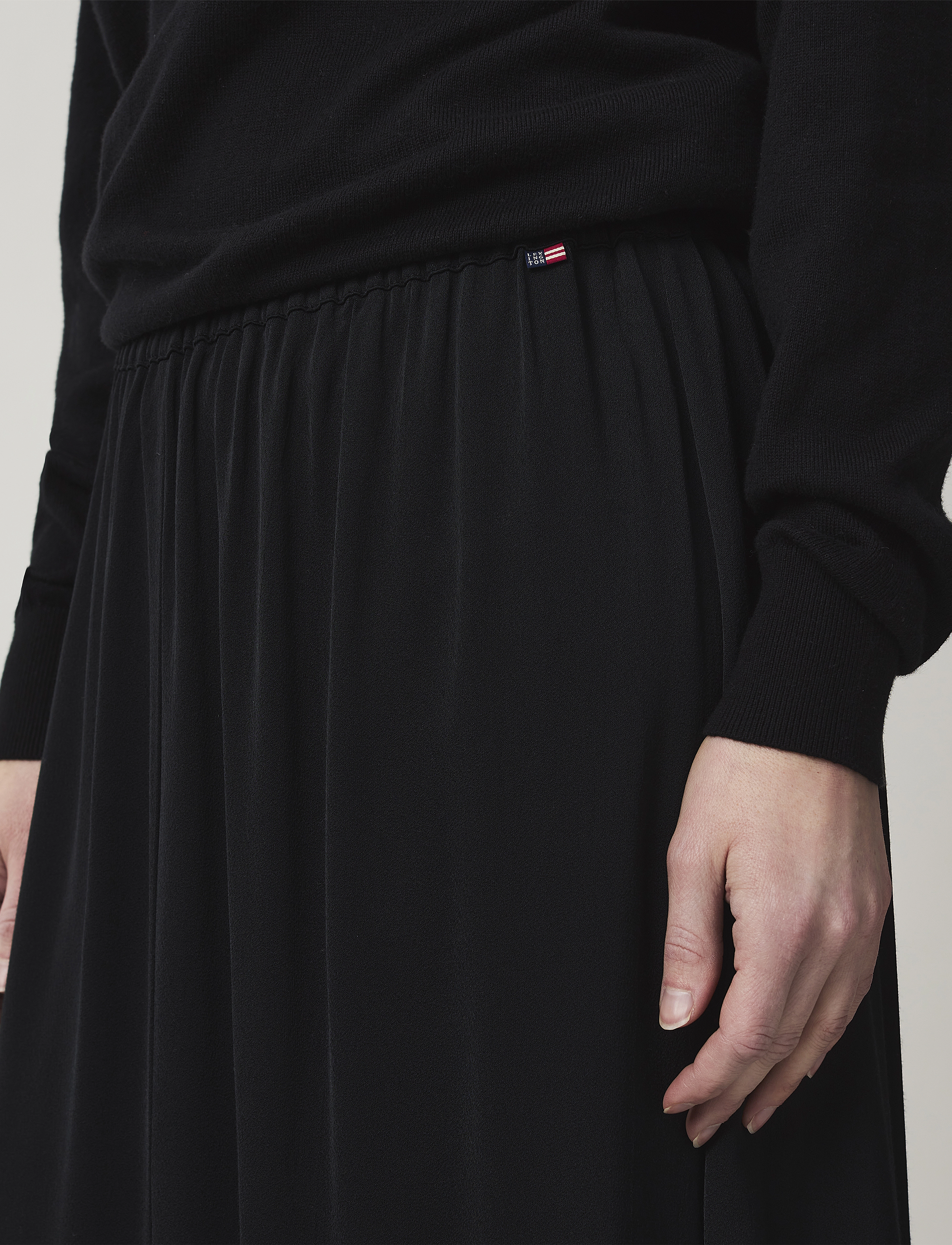 Lexington Clothing - Savannah Viscose Skirt - midi nederdele - black - 3