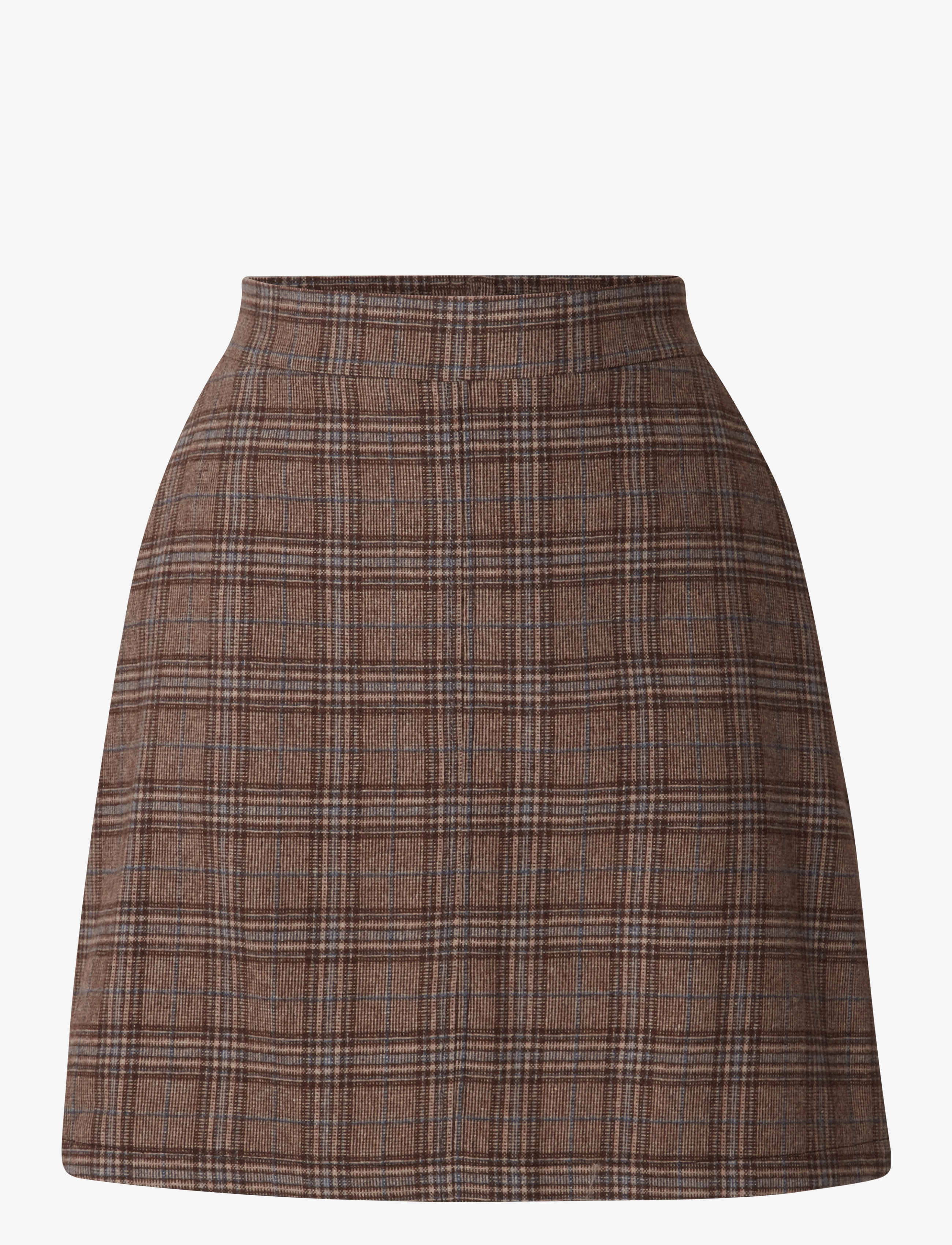 Lexington Clothing - Reese Tailored Wool Blend Skirt - brown multi check - 0