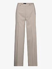 Lexington Clothing - Kennedy Lyocell Blend Wide-Leg Tailored Pants - bikses ar platām starām - light gray - 0