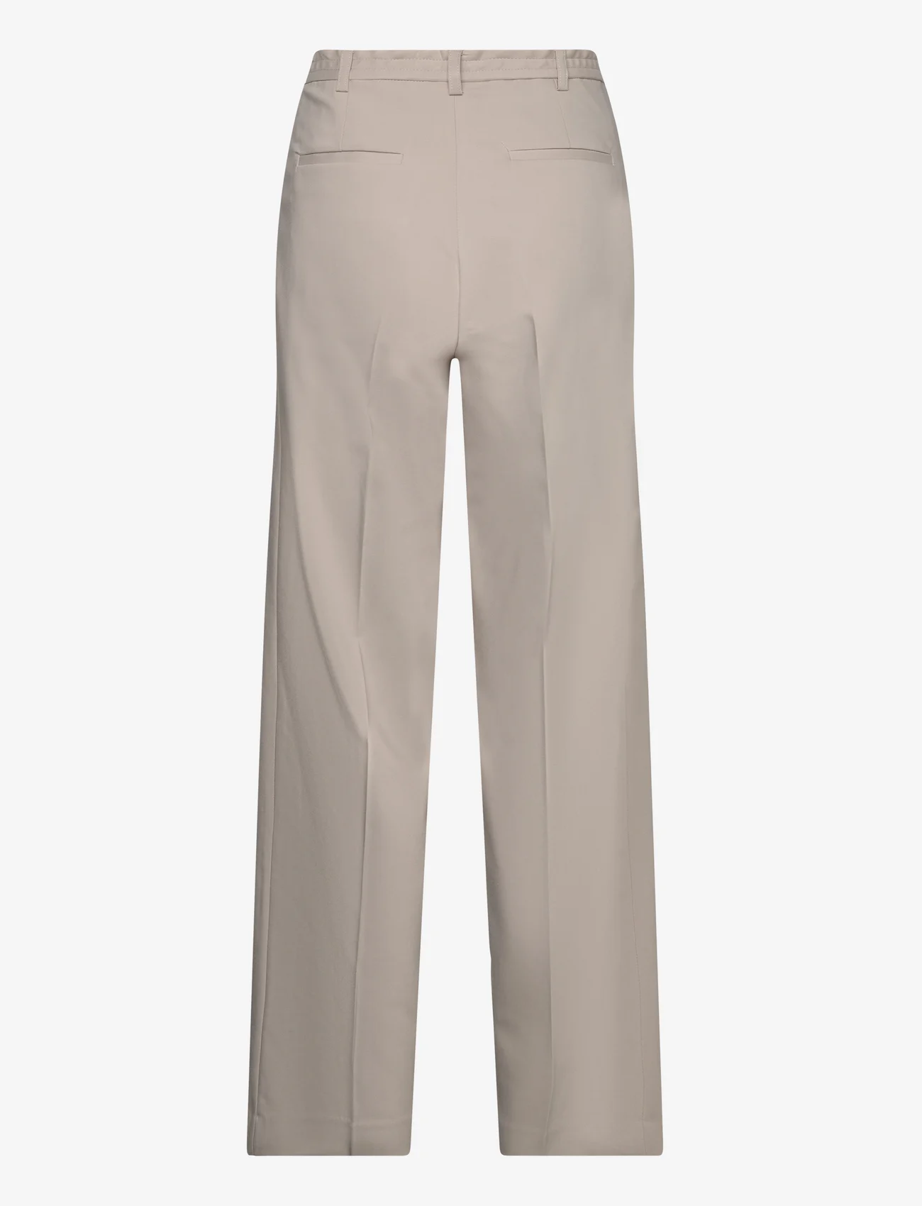 Lexington Clothing - Kennedy Lyocell Blend Wide-Leg Tailored Pants - bikses ar platām starām - light gray - 1