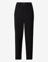 Tina Straight-Leg Cropped Pants - BLACK