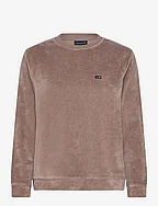 Martha Organic Cotton Velour Sweatshirt - LIGHT BROWN