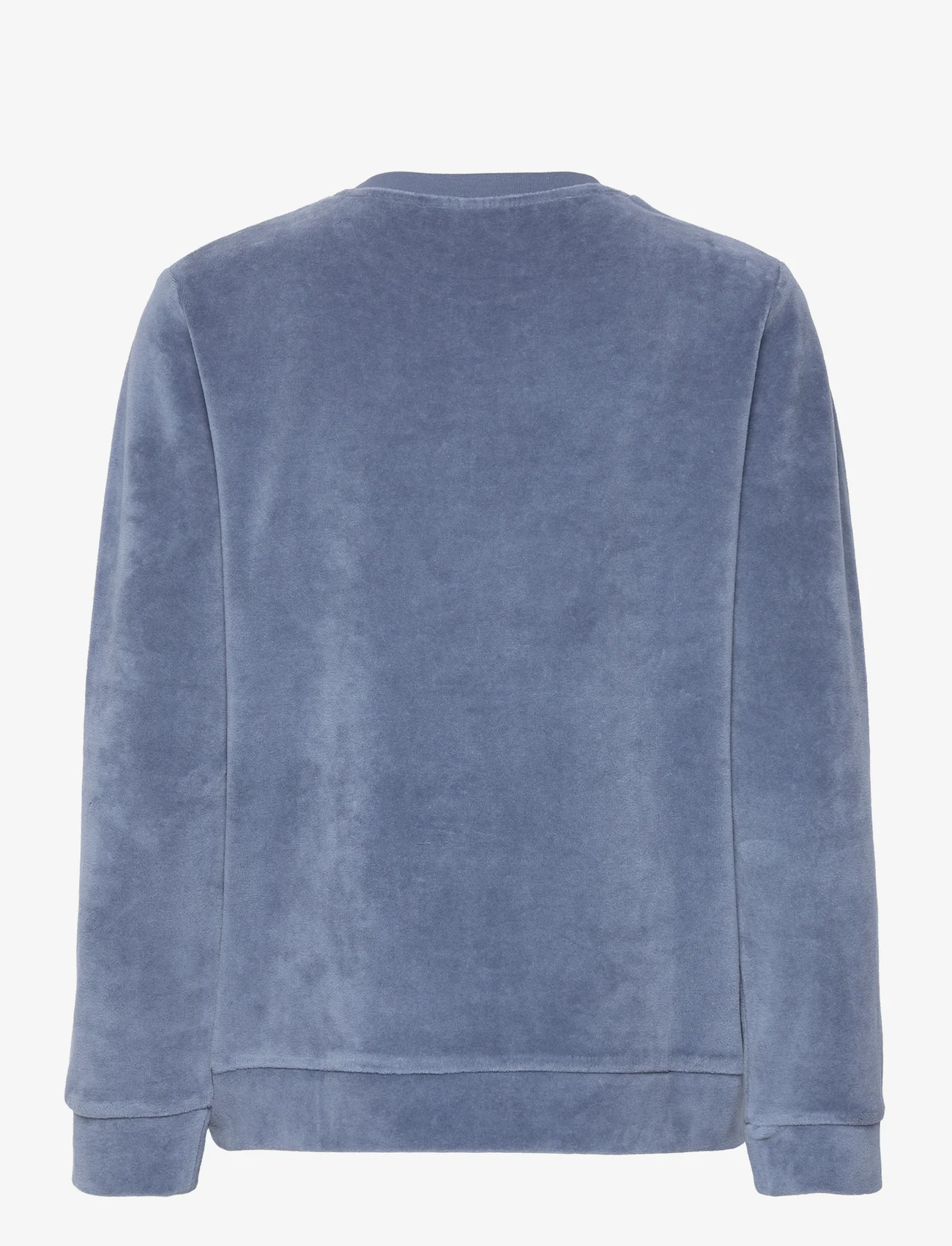 Lexington Clothing - Martha Organic Cotton Velour Sweatshirt - sweatshirts & huvtröjor - medium blue - 1