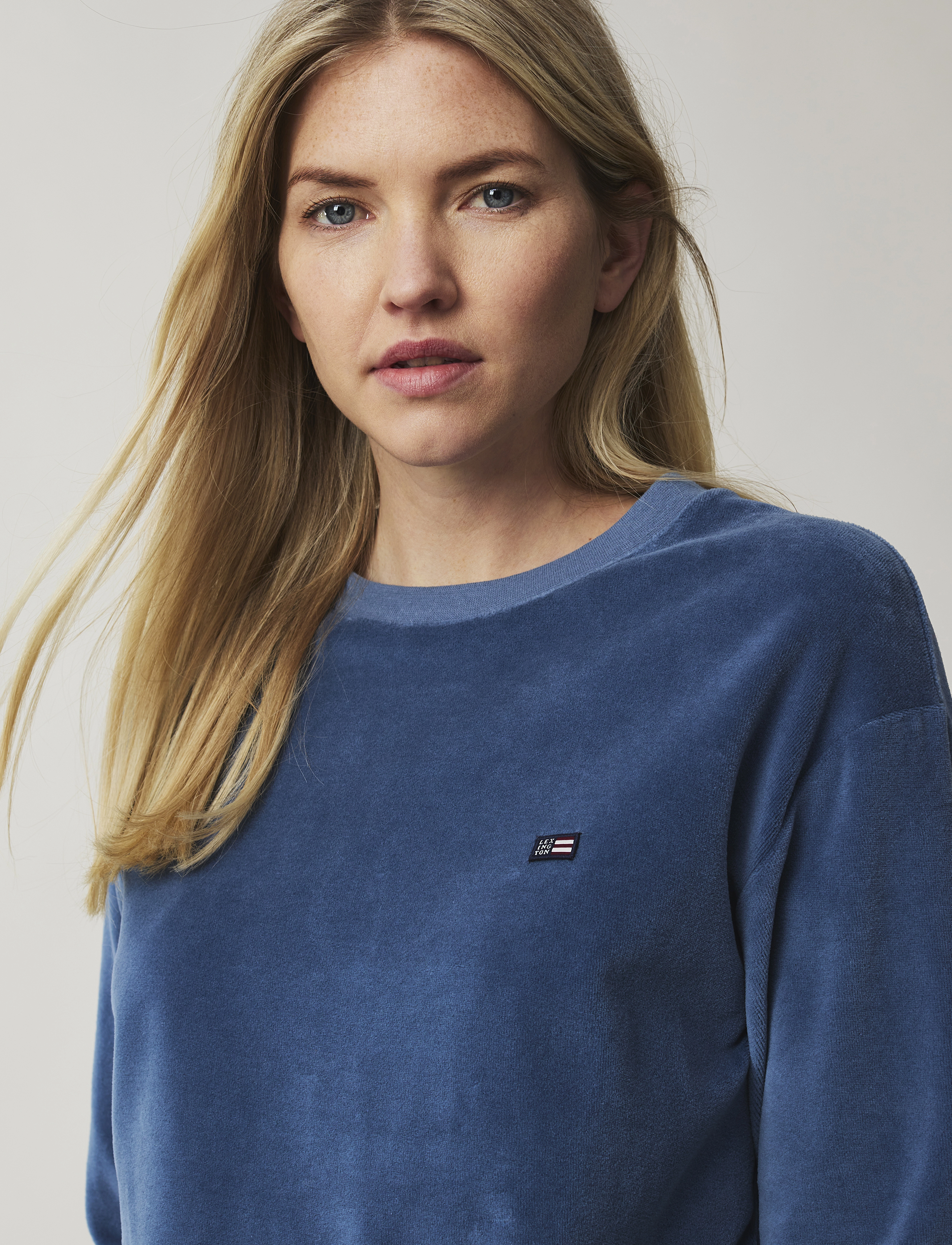 Lexington Clothing - Martha Organic Cotton Velour Sweatshirt - medium blue - 4