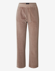 Leona Organic Cotton Velour Pants - LIGHT BROWN