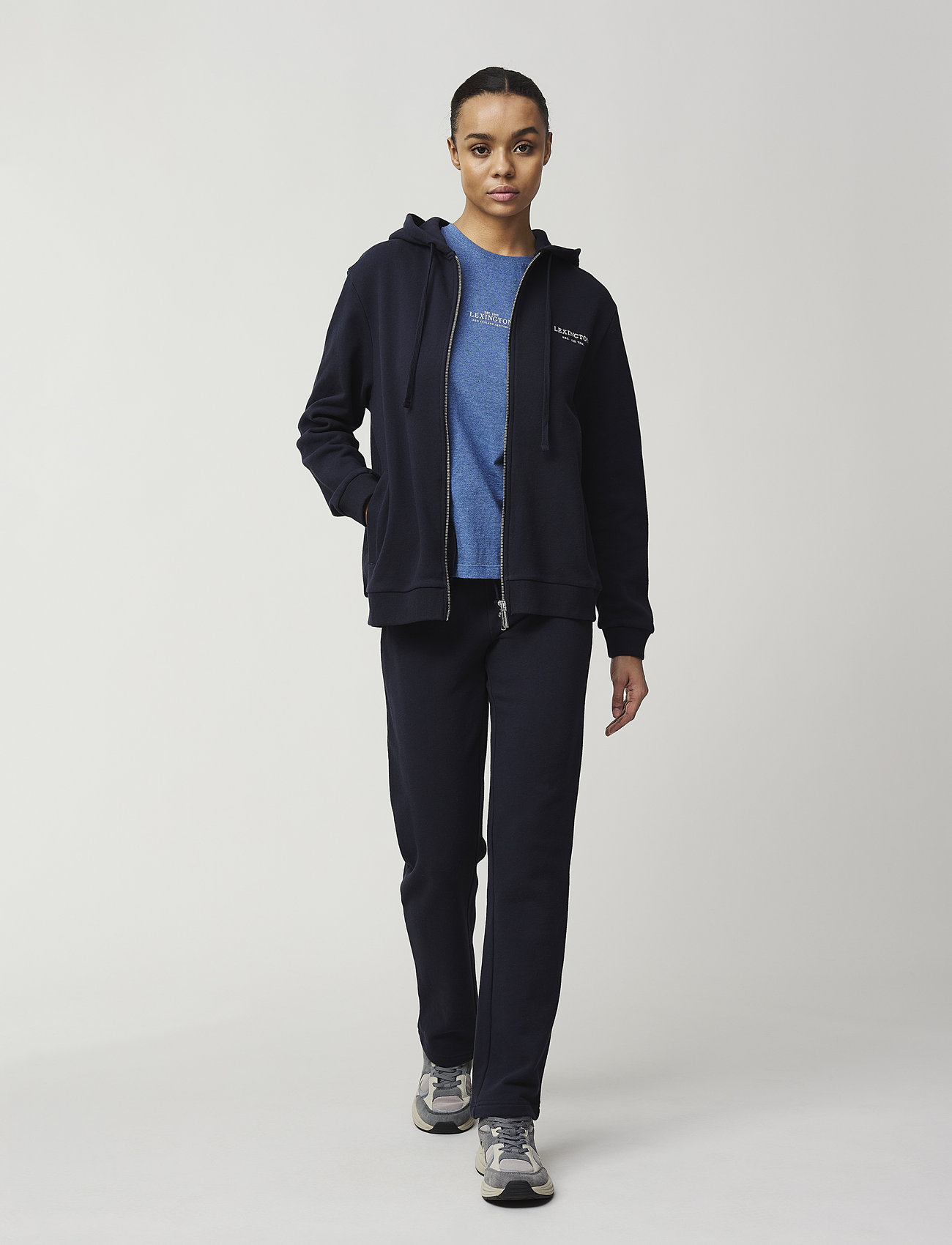 Lexington Clothing - Chloe Zip Hood - hoodies - dark blue - 1