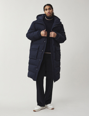 Lexington Clothing - Bruce Down Long Jacket - winter jackets - dark blue - 1