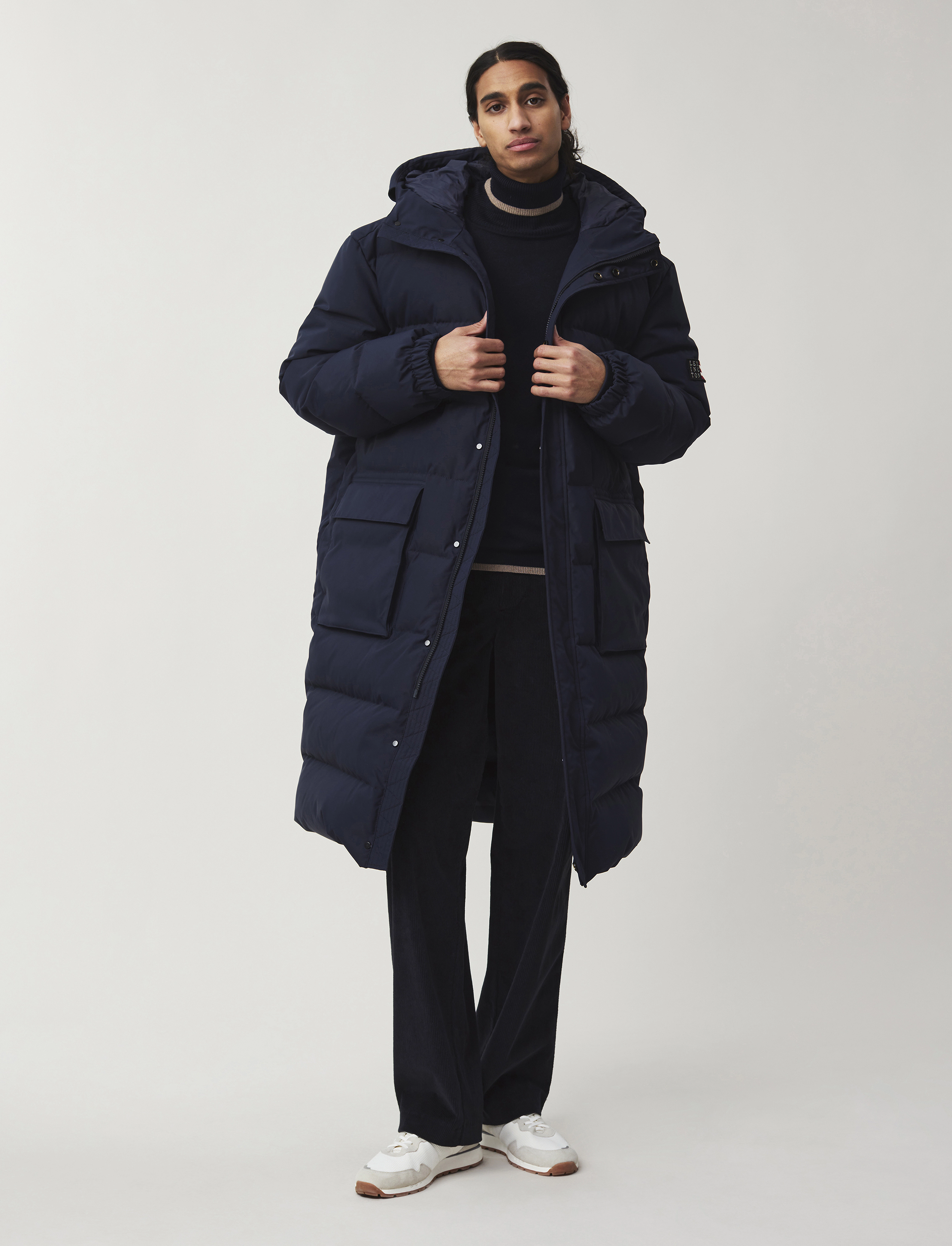 Lexington Clothing - Bruce Down Long Jacket - dark blue - 1