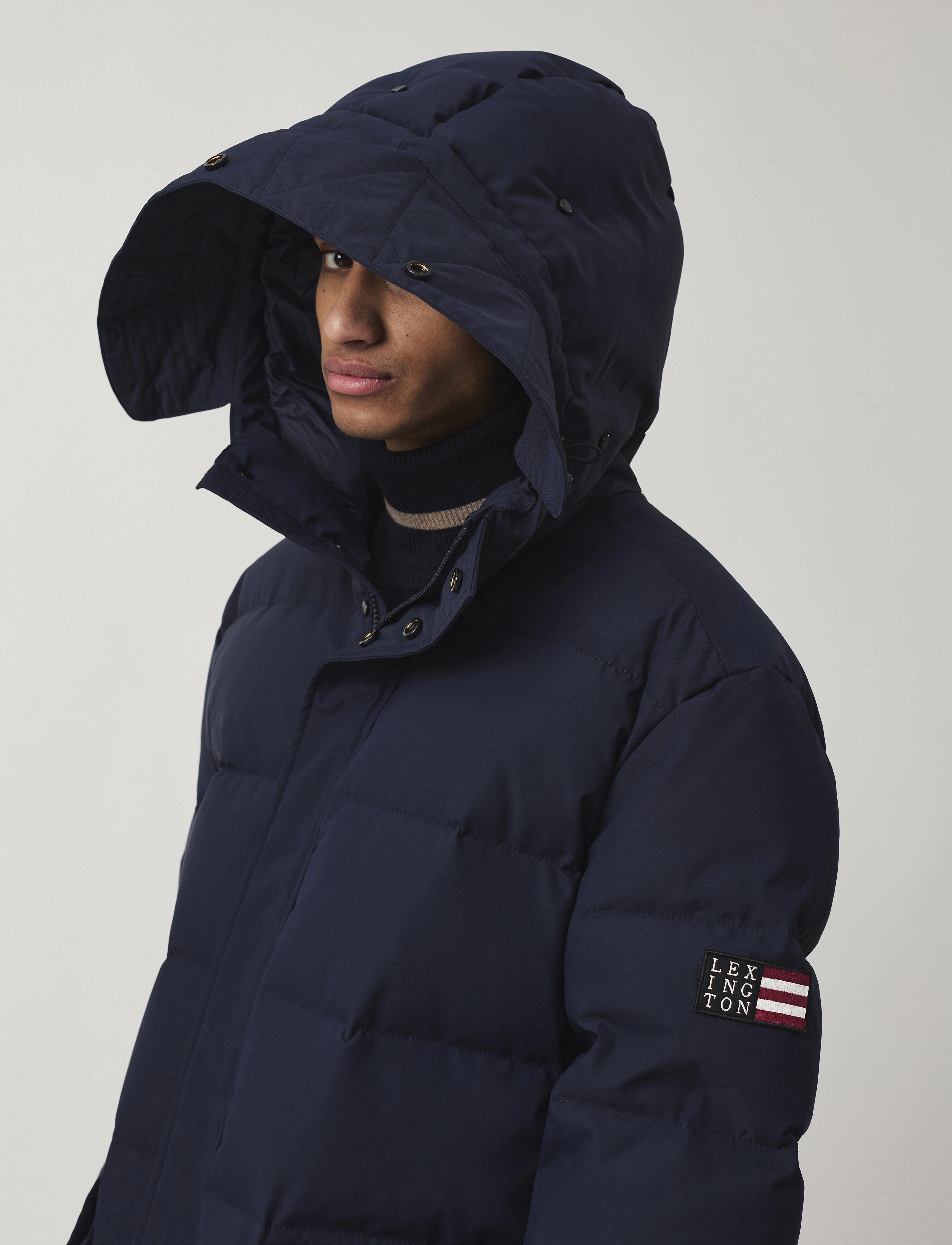 Lexington Clothing - Bruce Down Long Jacket - dark blue - 3