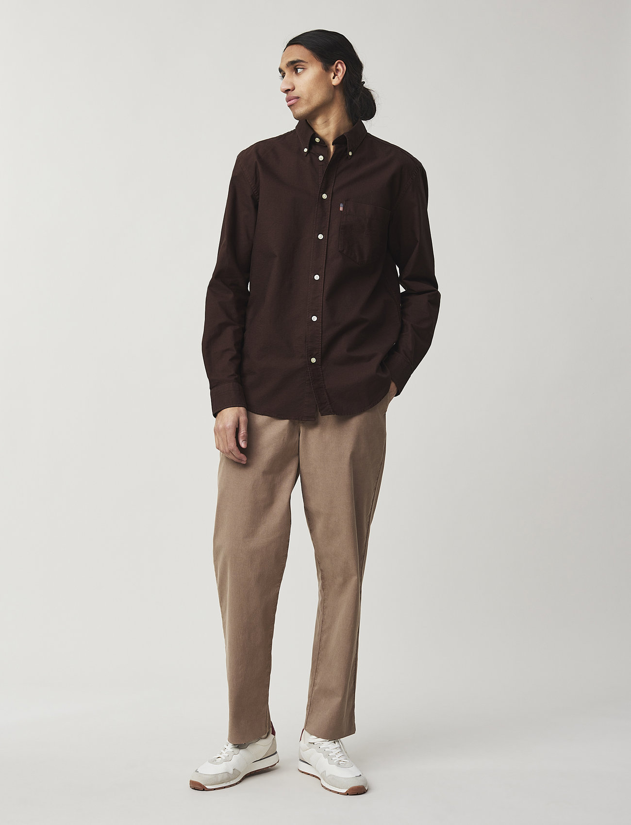 Lexington Clothing - Casual Oxford B.D Shirt - oxford-skjorter - brown - 1