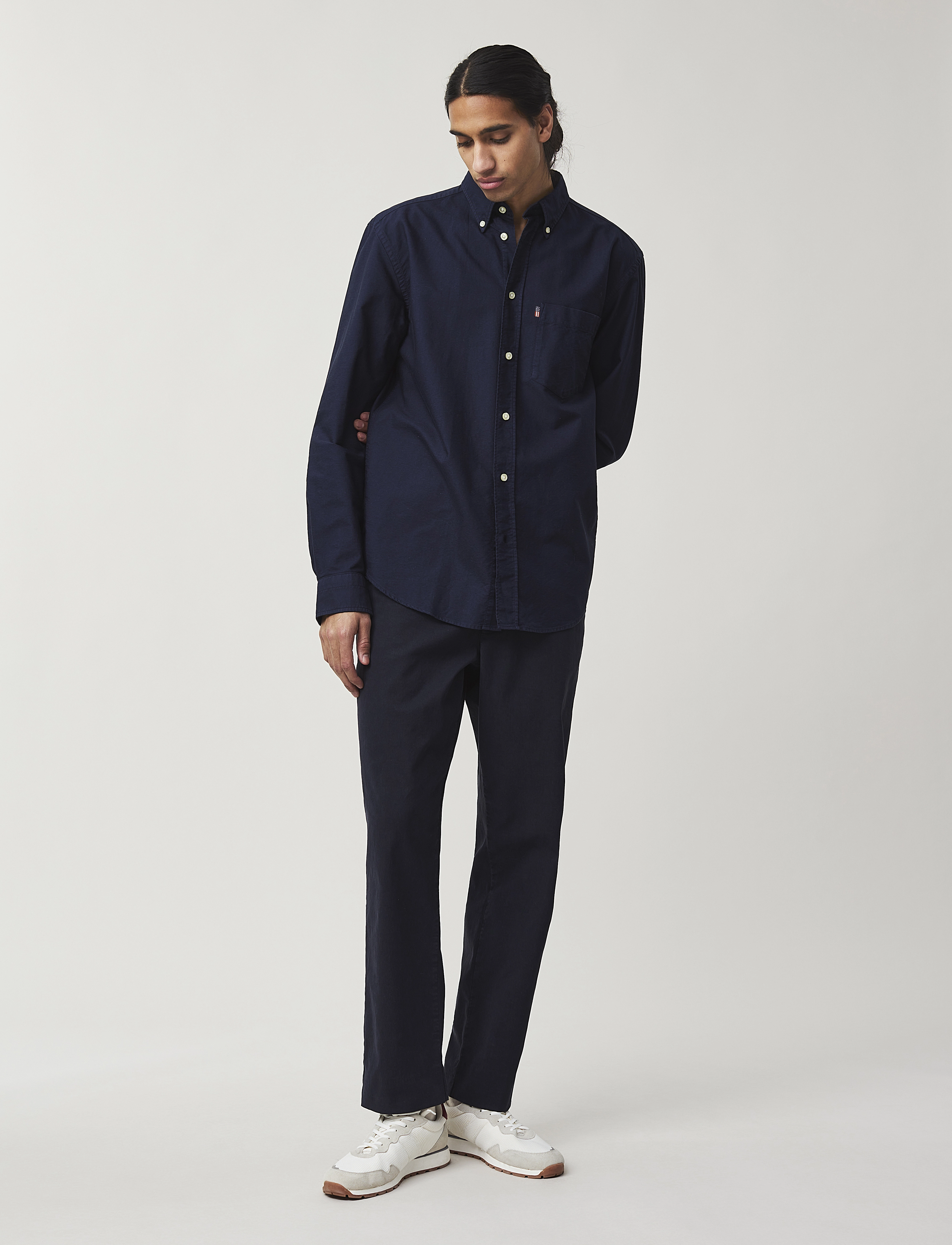 Lexington Clothing - Casual Oxford B.D Shirt - dark blue - 1