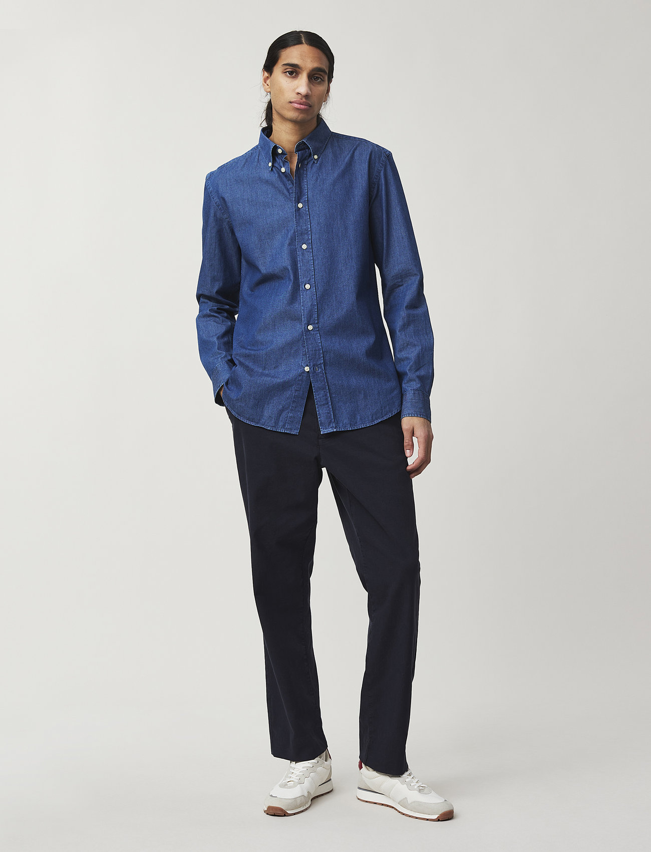 Lexington Clothing - Classic Chambray B.D Shirt - casual skjorter - indigo - 1