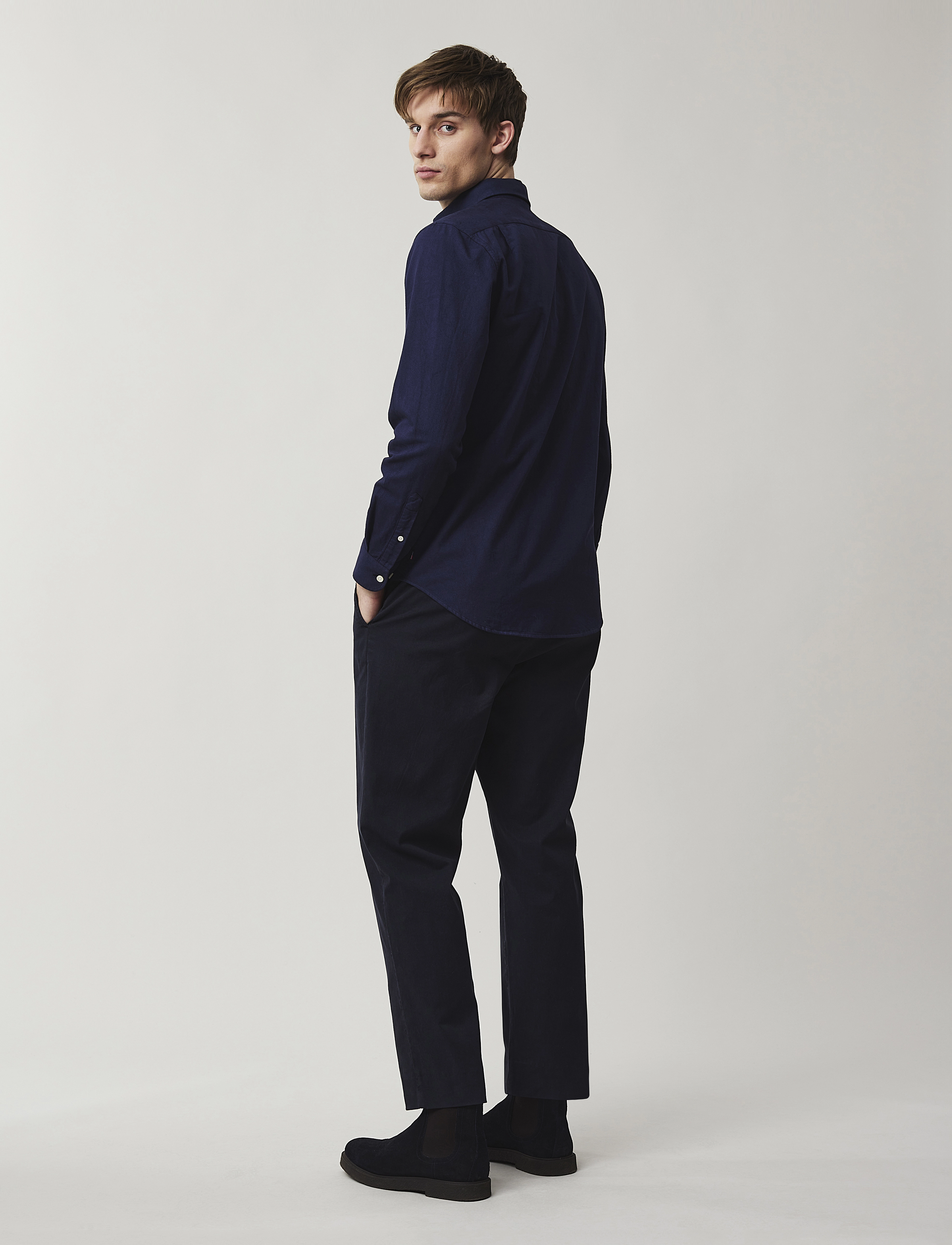 Lexington Clothing - Classic Flannel B.D Shirt - dark blue - 2
