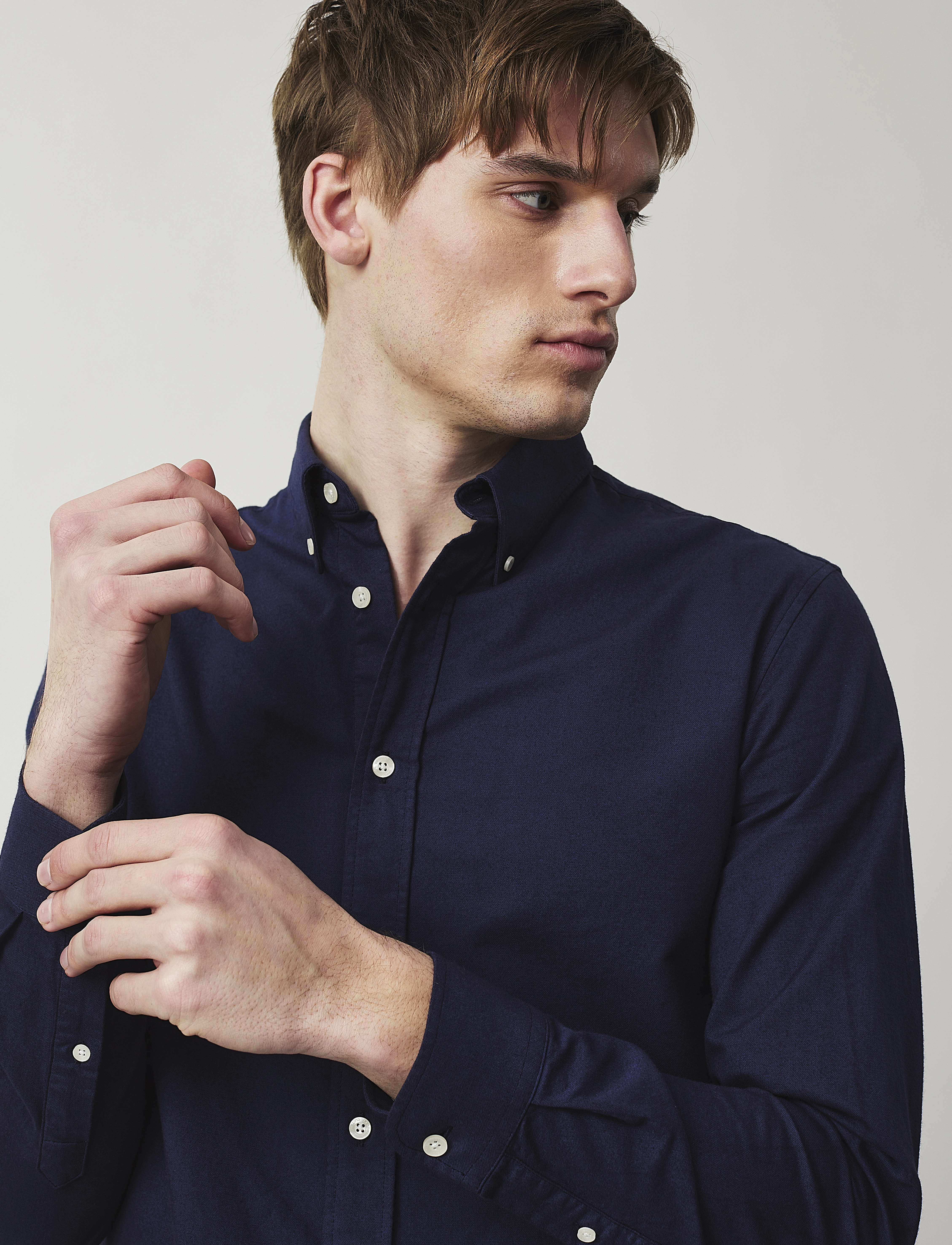 Lexington Clothing - Classic Flannel B.D Shirt - dark blue - 3