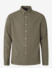 Lexington Clothing - Classic Flannel B.D Shirt - casual skjortor - green - 0