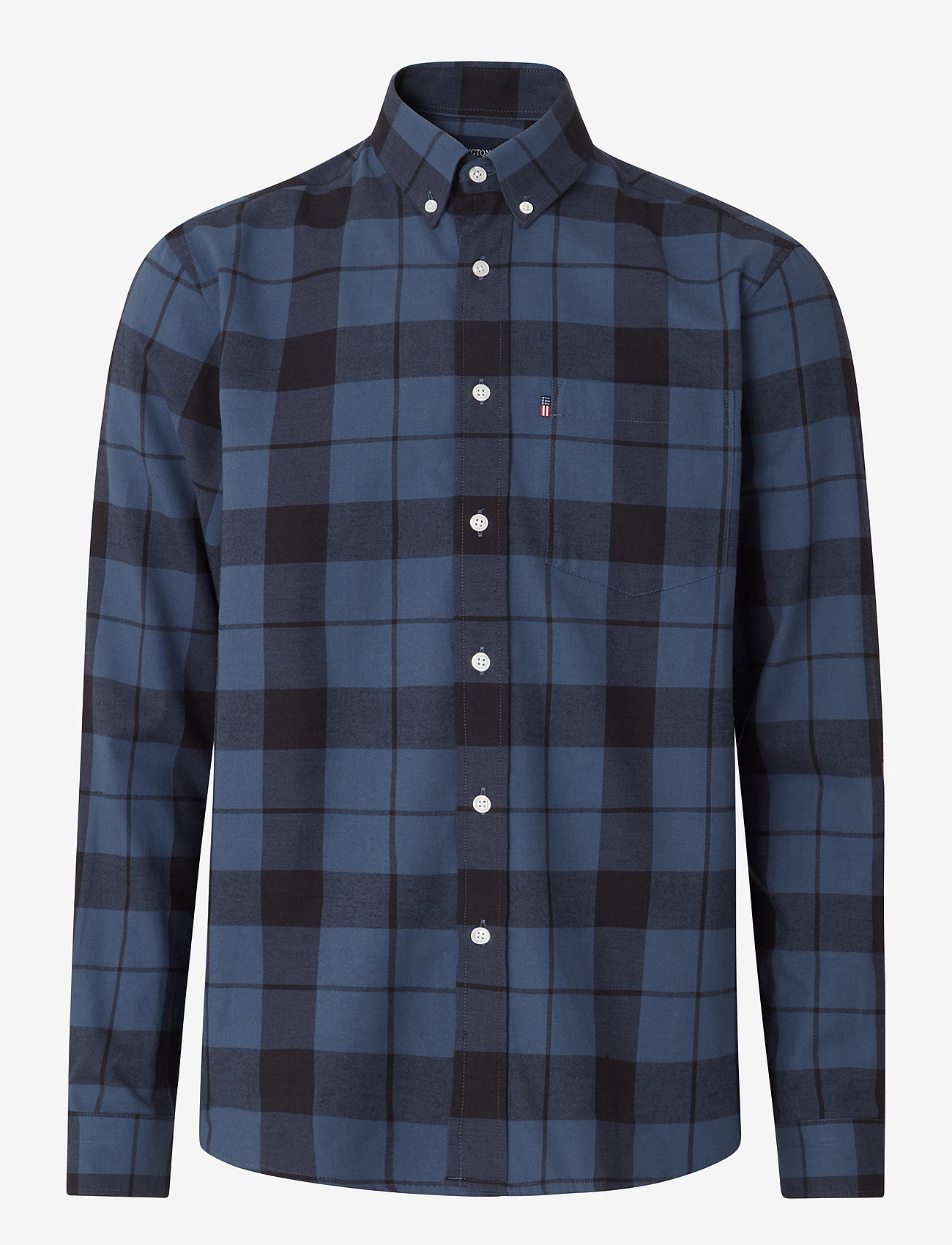 Lexington Clothing - Casual Check Flannel B.D Shirt - casual skjortor - blue multi check - 0