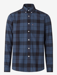 Casual Check Flannel B.D Shirt - BLUE MULTI CHECK
