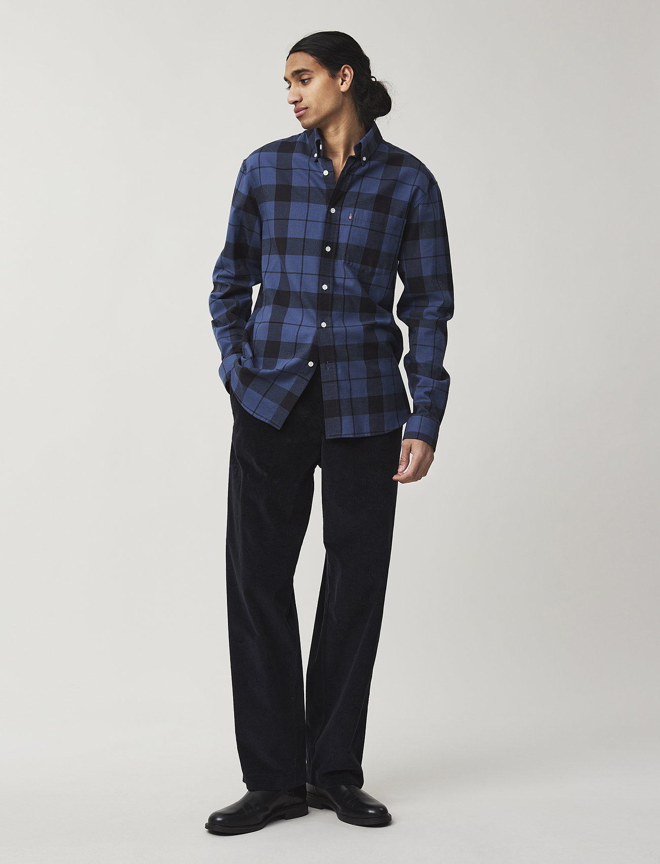 Lexington Clothing - Casual Check Flannel B.D Shirt - kasdienio stiliaus marškiniai - blue multi check - 1