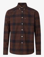 Casual Check Flannel B.D Shirt - BROWN CHECK