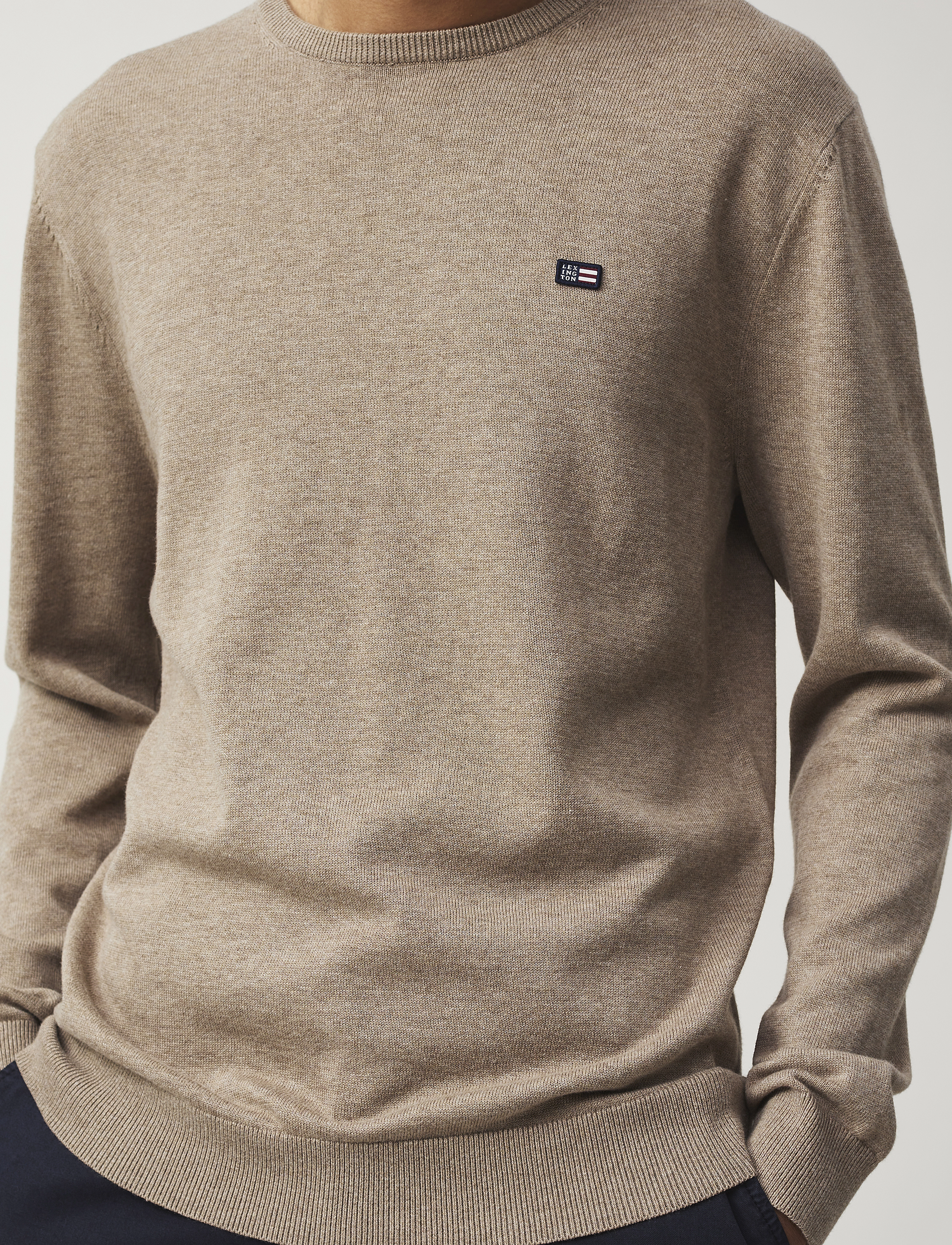 Lexington Clothing - Bradley Cotton Crew Sweater - brown - 3