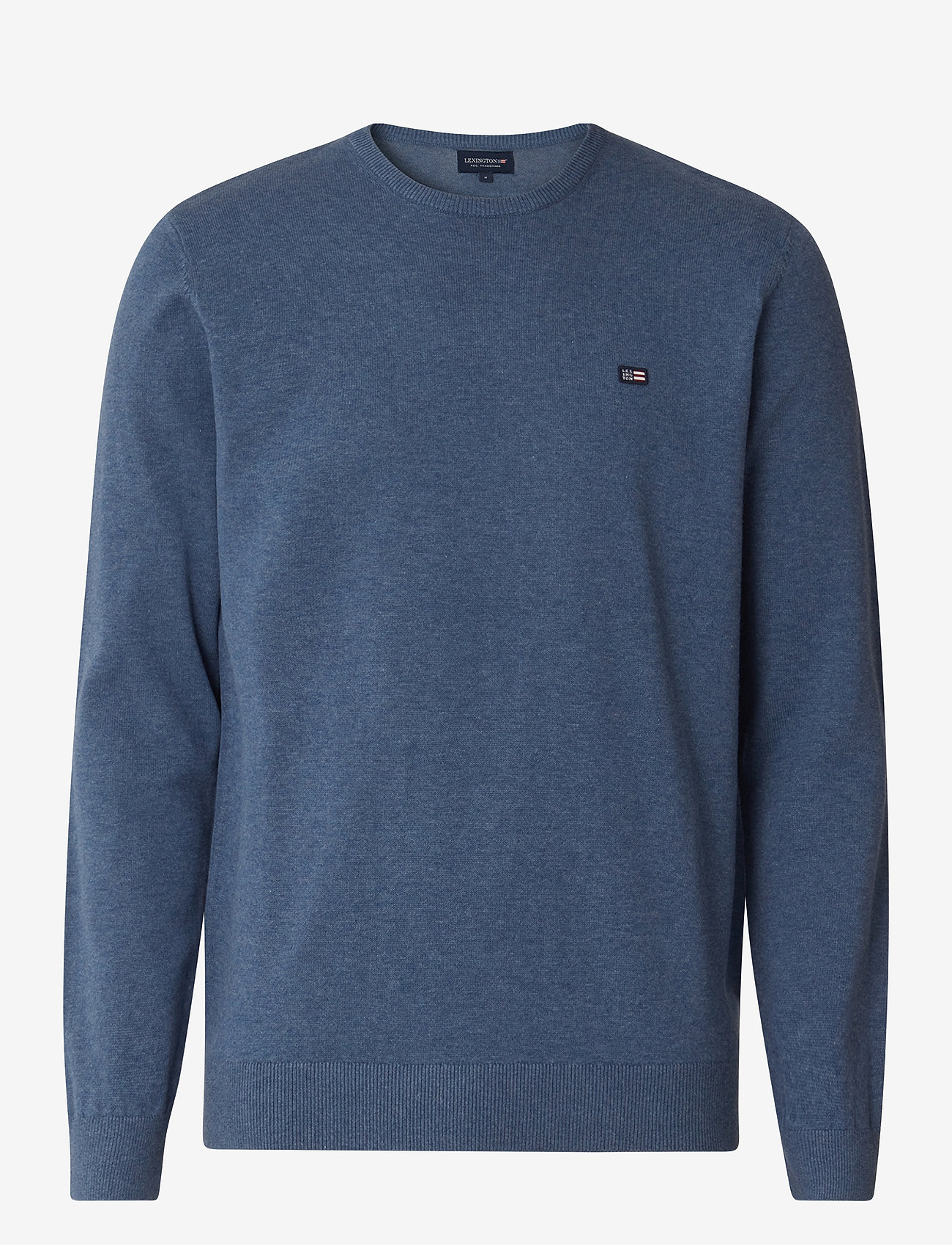 Lexington Clothing - Bradley Cotton Crew Sweater - pyöreäaukkoiset - medium blue - 0