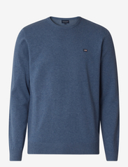 Lexington Clothing - Bradley Cotton Crew Sweater - strik med rund hals - medium blue - 0