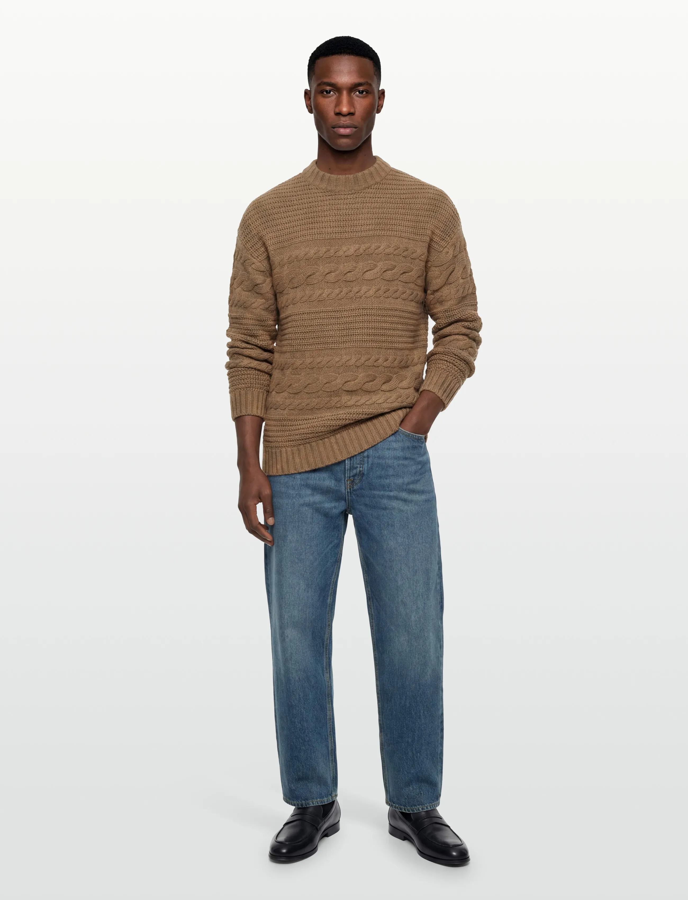 Lexington Clothing - Chuck Heavy Wool Cable - trøjer - brown - 0
