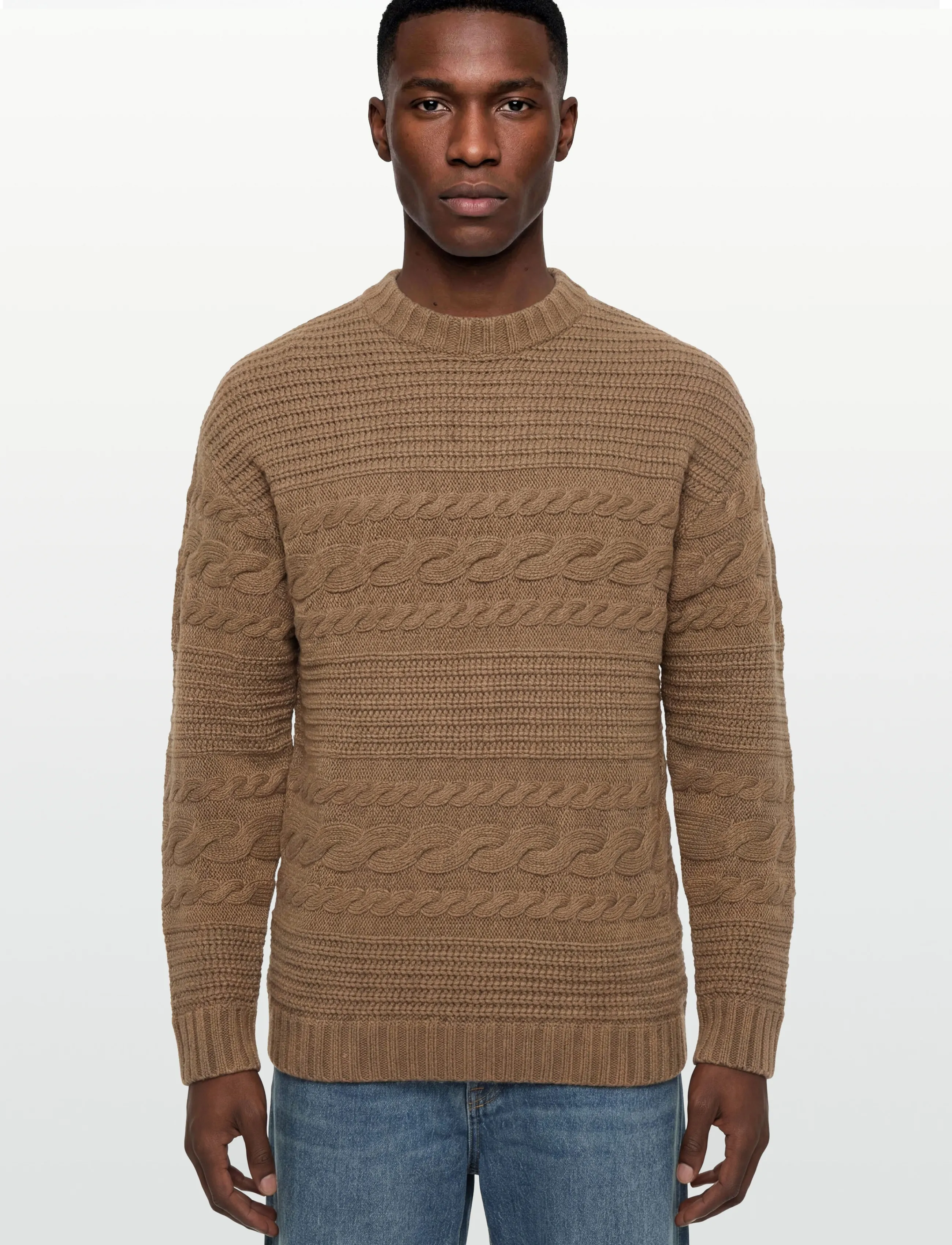 Lexington Clothing - Chuck Heavy Wool Cable - trøjer - brown - 3