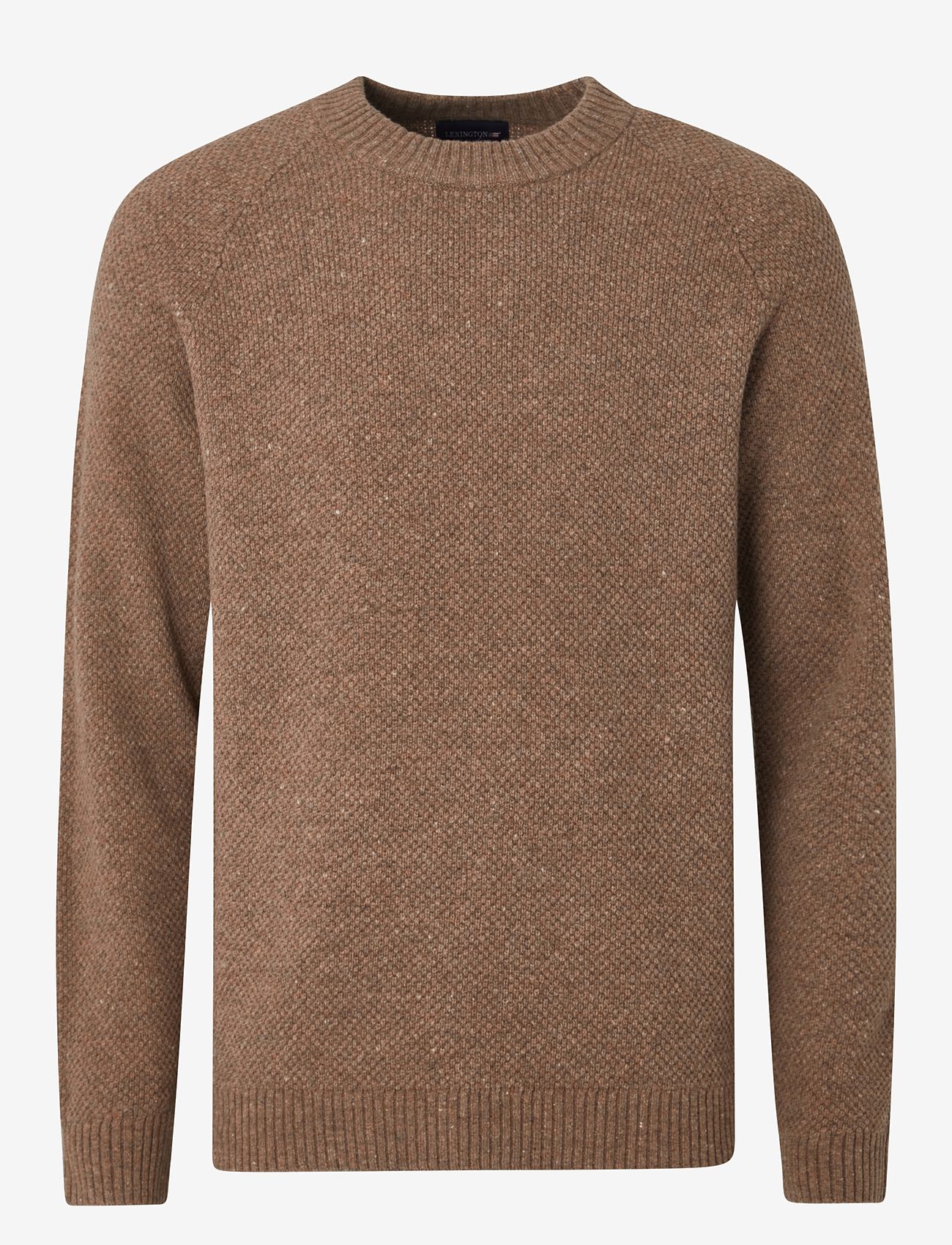 Lexington Clothing - Felix Donegal Sweater - strik med rund hals - brown - 0
