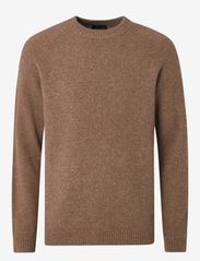 Lexington Clothing - Felix Donegal Sweater - strik med rund hals - brown - 0