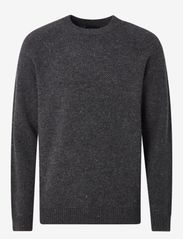 Lexington Clothing - Felix Donegal Sweater - knitted round necks - dark grey melange - 0